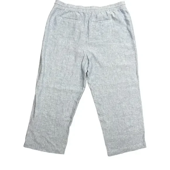 Athleta Retreat 100% Linen Pants Women Plus Size 22 High Rise Wide Leg Pull On - Picture 6 of 9